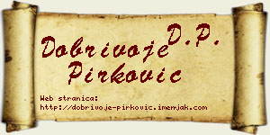 Dobrivoje Pirković vizit kartica